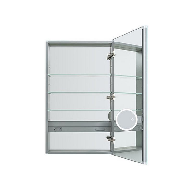 AQUADOM Royale LED Light Medicine Cabinet, Right-Handed, Recessed or Surface 24" x 5" x 30"