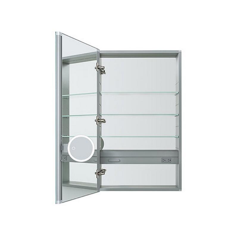 AQUADOM Royale LED Light Medicine Cabinet, Right-Handed, Recessed or Surface 24" x 5" x 36"