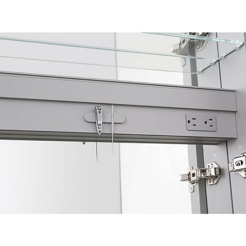 AQUADOM Royale Triple Door Medicine Cabinet, Recessed or Surface 40" x 5" x 30"