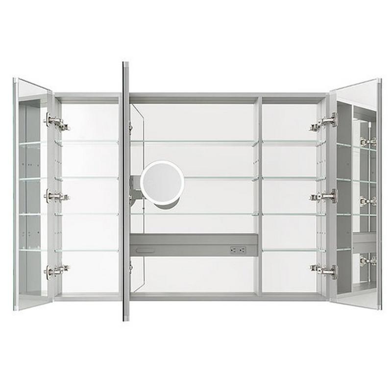AQUADOM Royale Triple Door Medicine Cabinet, Recessed or Surface 48" x 5" x 36"