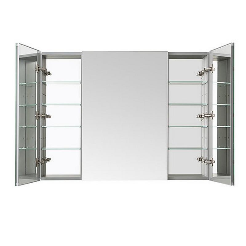 AQUADOM Royale Triple Door Medicine Cabinet, Recessed or Surface 48" x 5" x 36"