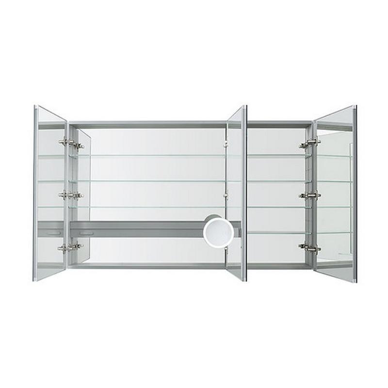 AQUADOM Royale Triple Door Medicine Cabinet, Recessed or Surface 60" x 5" x 36"