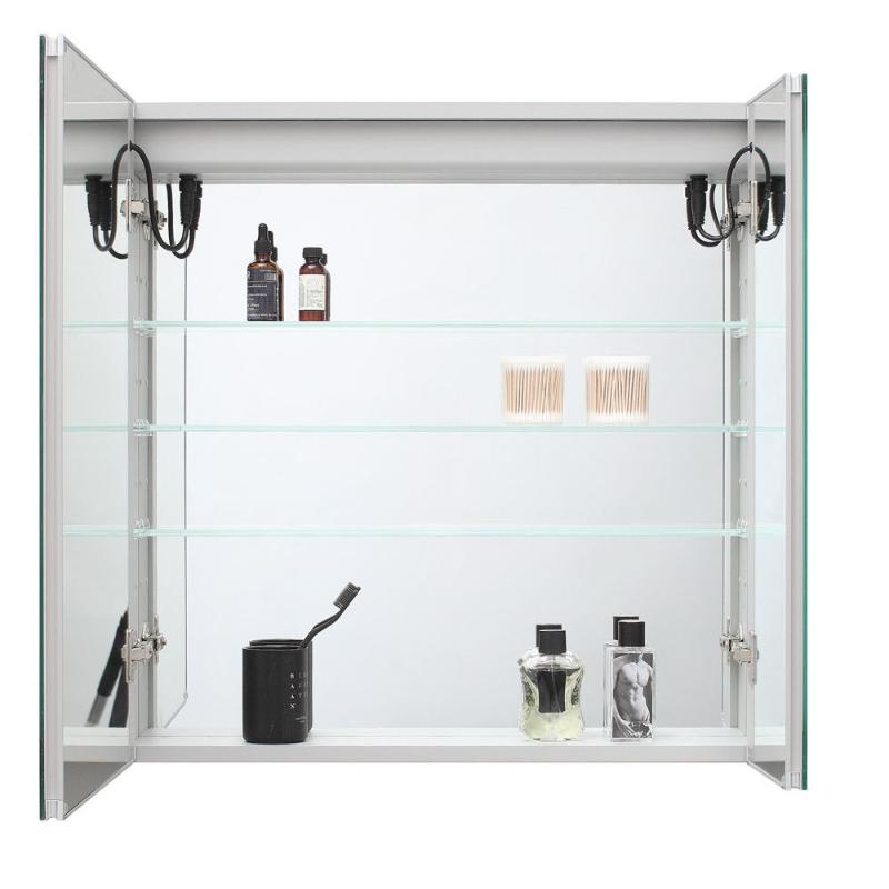 AQUADOM Royale Basic Q LED Medicine Mirror, Dimmable, Recessed or Surface 30" x 5" x 30"