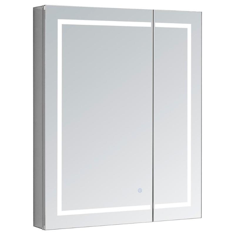 AQUADOM Royale Basic Q LED Medicine Mirror, Dimmable, Recessed or Surface 30" x 5" x 30"