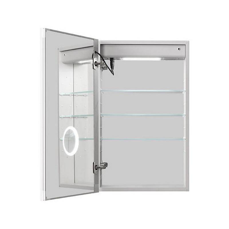 AQUADOM Royale Plus LED Left-Handed Lighted Medicine Cabinet, Anit-Fog, Dimmable, Recessed or Surface 24" x 5" x 36"