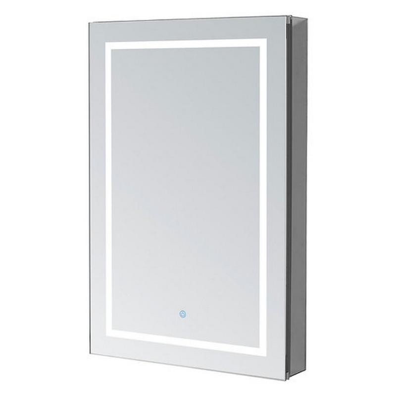 AQUADOM Royale Plus LED Left-Handed Lighted Medicine Cabinet, Anit-Fog, Dimmable, Recessed or Surface 24" x 5" x 36"