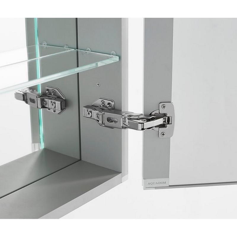 AQUADOM Royale Plus LED Right-Handed Lighted Medicine Cabinet, Anit-Fog, Dimmable, Recessed or Surface 24" x 5" x 36"