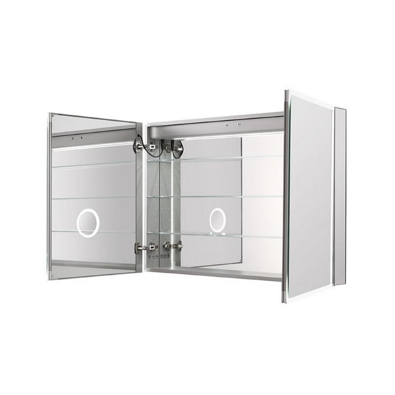 AQUADOM Royale Plus LED Lighted Medicine Cabinet, Anti-Fog, Dimmable, Recessed or Surface 48" x 5" x 30"