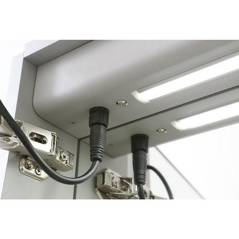 AQUADOM Royale Plus LED Lighted Medicine Cabinet, Anti-Fog, Dimmable, Recessed or Surface 48" x 5" x 30"