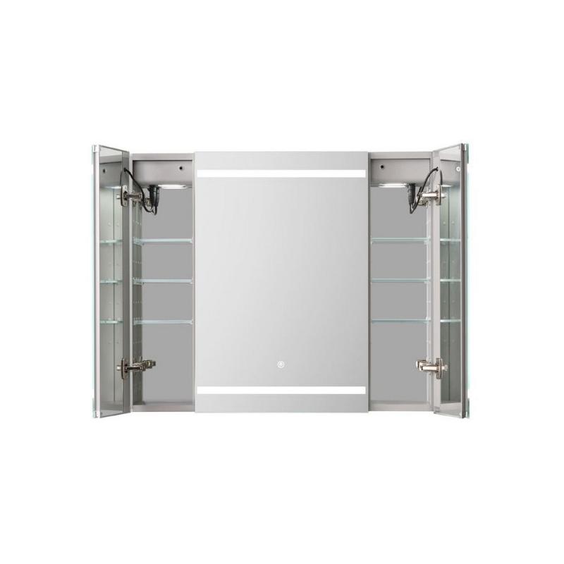 AQUADOM Royale Plus LED Lighted Triple Door Medicine Cabinet, Anti-Fog, Dimmable, Recessed or Surface 40" x 5" x 30"