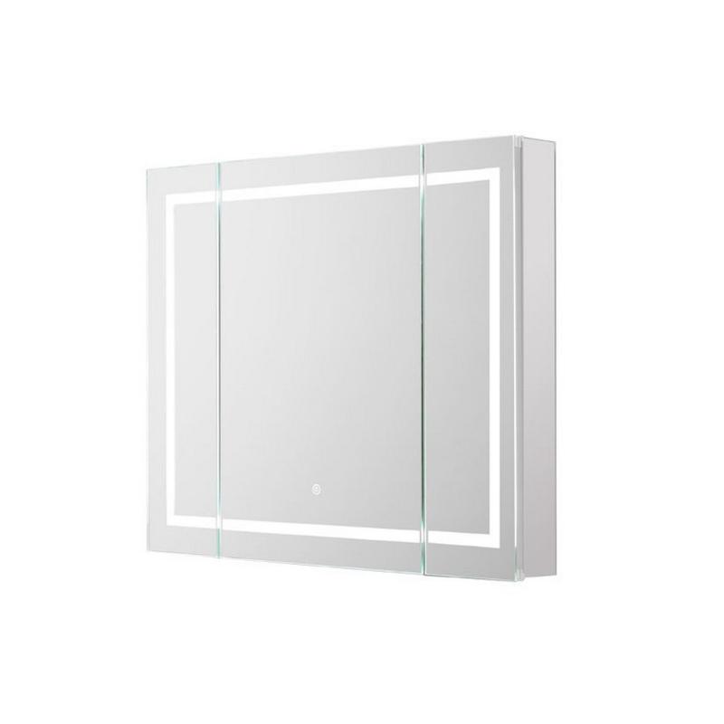 AQUADOM Royale Plus LED Lighted Triple Door Medicine Cabinet, Anti-Fog, Dimmable, Recessed or Surface 40" x 5" x 30"