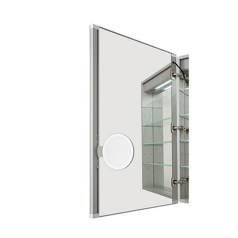 AQUADOM Signature Royale LED Lighted Medicine Cabinet, Anti-Fog, Dimmable, Recessed or Surface 24" x 5" x 30"