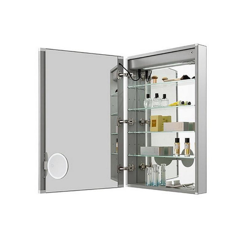 AQUADOM Signature Royale LED Lighted Medicine Cabinet, Anti-Fog, Dimmable, Recessed or Surface 24" x 5" x 40"