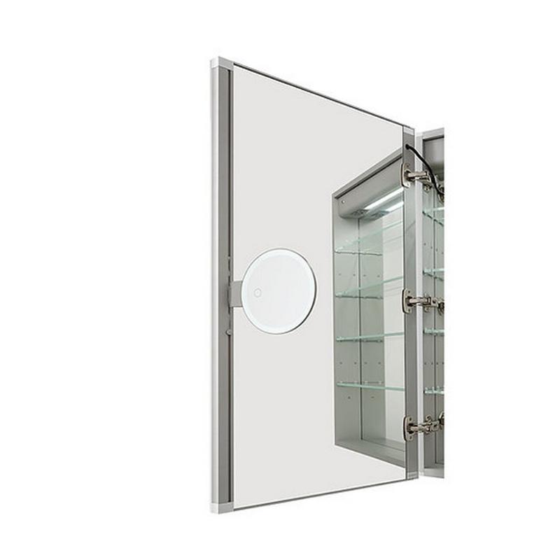 AQUADOM Signature Royale LED Lighted Medicine Cabinet, Anti-Fog, Dimmable, Recessed or Surface 24" x 5" x 40"