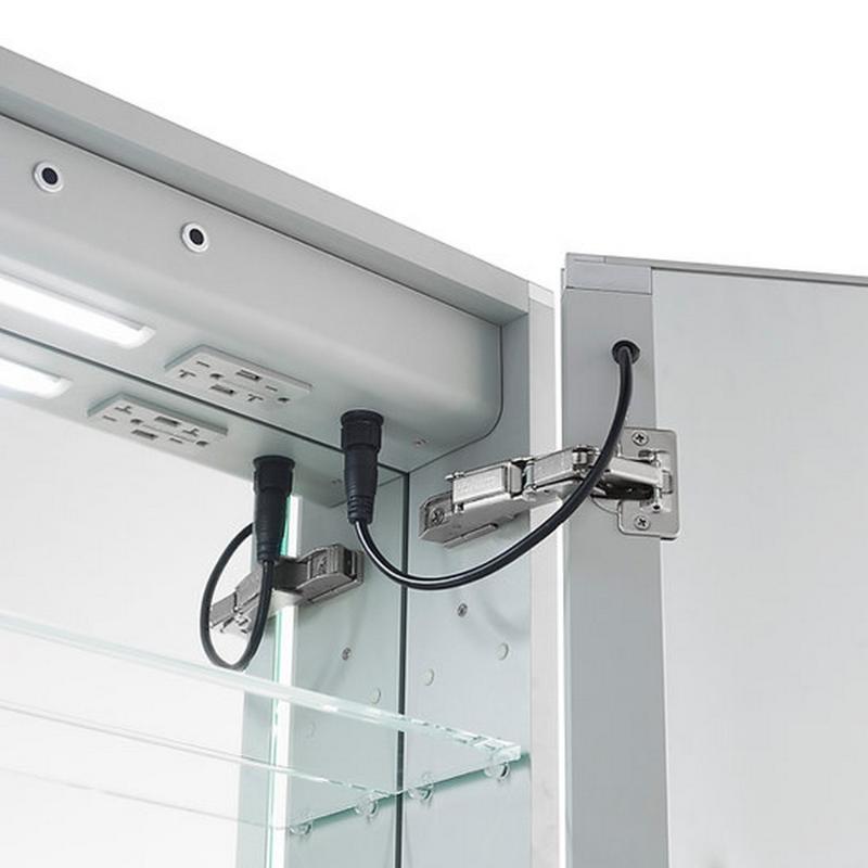 AQUADOM Signature Royale LED Lighted Medicine Cabinet, Anti-Fog, Dimmable, Recessed or Surface 36" x 5" x 30"