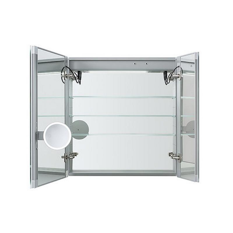 AQUADOM Signature Royale, LED Lighted Medicine Cabinet, Anti-Fog, Dimmable, Recessed or Surface 36" x 5" x 36"