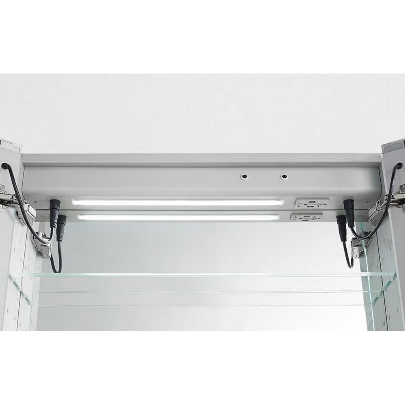 AQUADOM Signature Royale, LED Lighted Medicine Cabinet, Anti-Fog, Dimmable, Recessed or Surface 36" x 5" x 36"