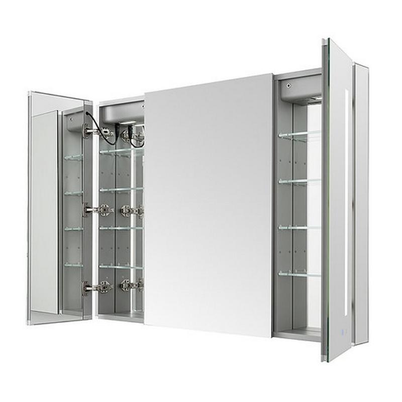 AQUADOM Signature Royale, LED Lighted Medicine Cabinet, Anti-Fog, Dimmable, Recessed or Surface 48" x 5" x 36"