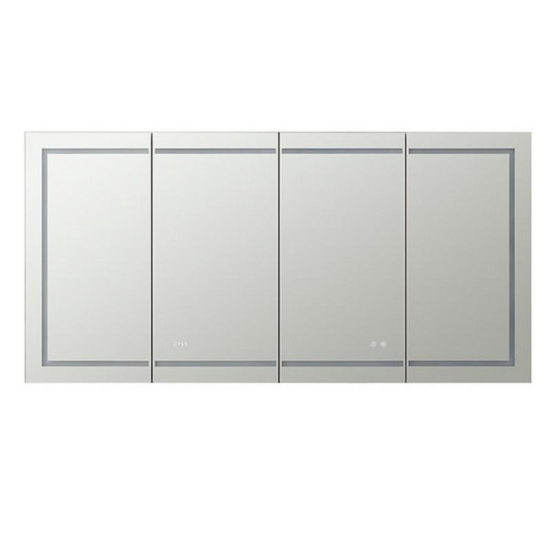AQUADOM Signature Royale, LED Lighted Medicine Cabinet, Anti-Fog, Dimmable, Recessed or Surface 72" x 5" x 36"