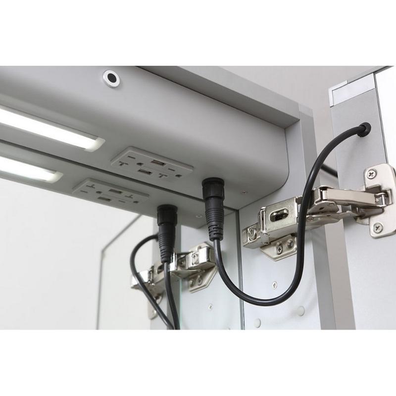 AQUADOM Signature Royale, LED Lighted Medicine Cabinet, Anti-Fog, Dimmable, Recessed or Surface 72" x 5" x 36"