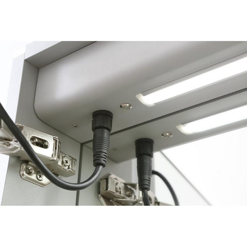 AQUADOM Signature Royale, LED Lighted Medicine Cabinet, Anti-Fog, Dimmable, Recessed or Surface 72" x 5" x 36"