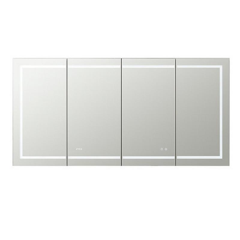 AQUADOM Signature Royale, LED Lighted Medicine Cabinet, Anti-Fog, Dimmable, Recessed or Surface 72" x 5" x 36"