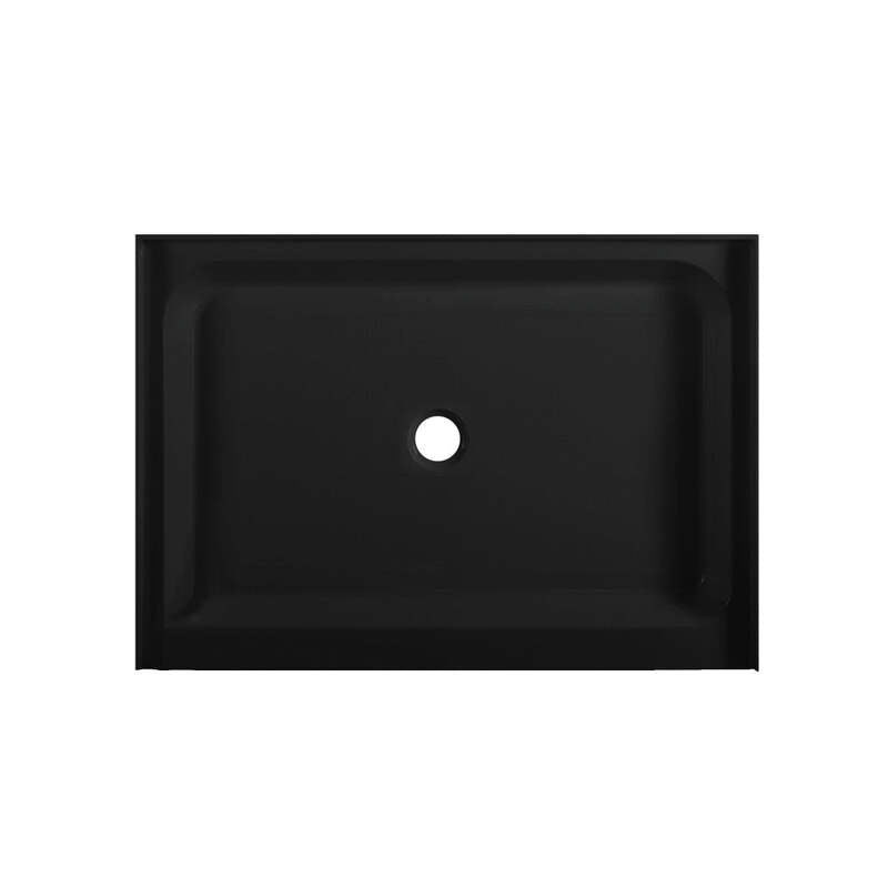 Swiss Madison Voltaire 48 x 36 Acrylic Black, Single-Threshold, Center Drain, Shower Base