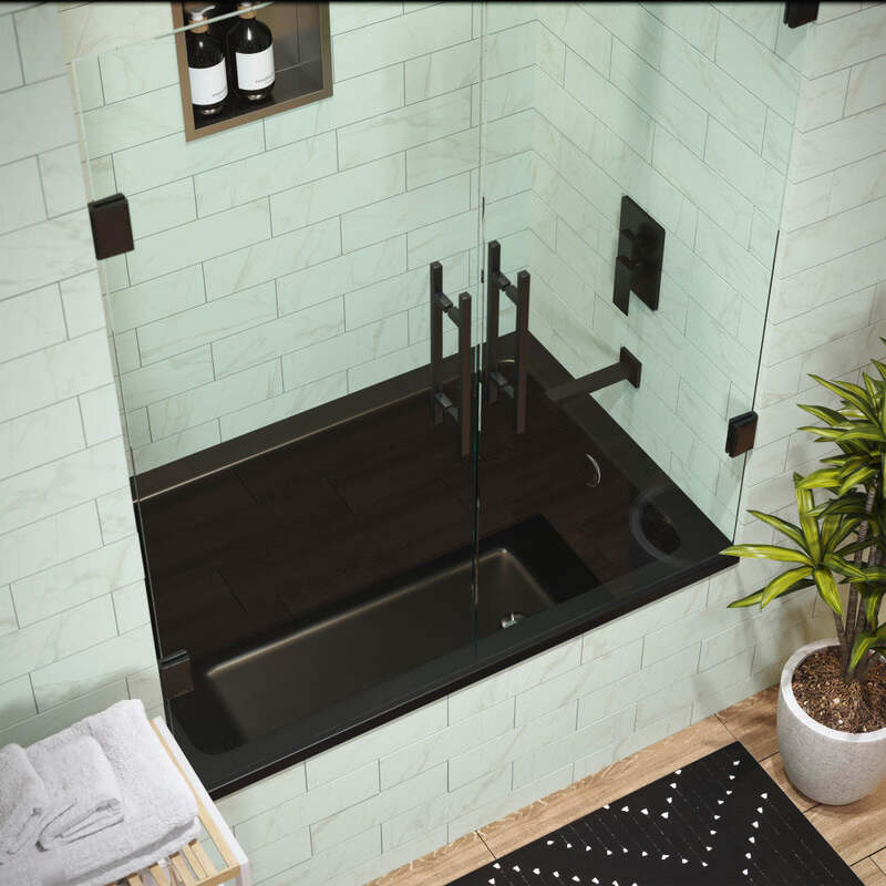 Swiss Madison Voltaire 54"x30" Reversible Drain Drop-In Bathtub in Matte Black