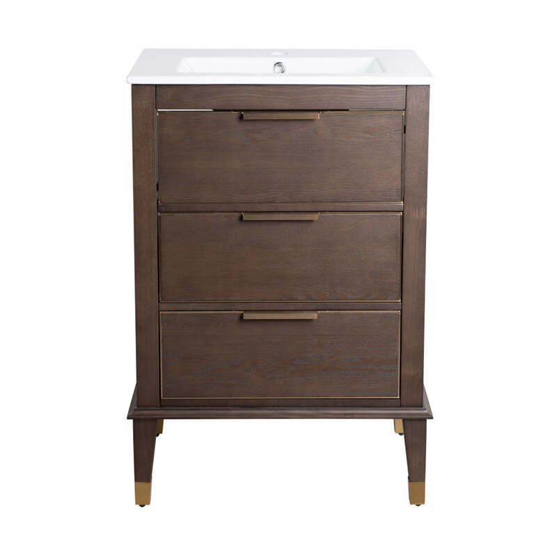 Swiss Madison Hugo 24" Bathroom Vanity in Walnut