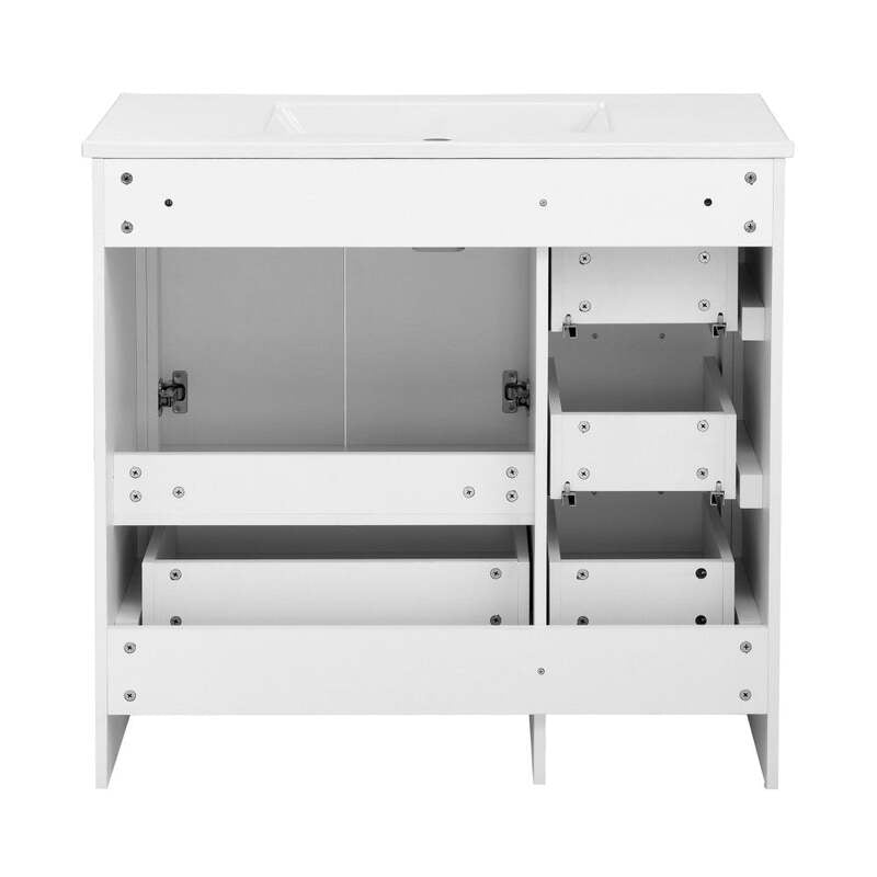 Swiss Madison Virage 36 Freestanding, Bathroom Vanity in Glossy White