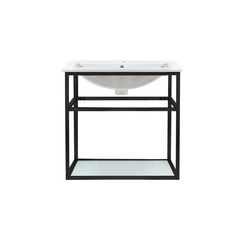 Swiss Madison Pierre 24 Single, Metal Frame, Open Shelf, Bathroom Vanity