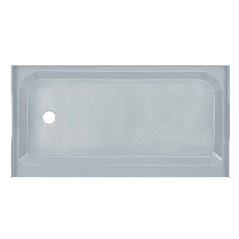 Swiss Madison Voltaire 60 x 32 Single-Threshold, Left-Hand Drain, Shower Base in Grey
