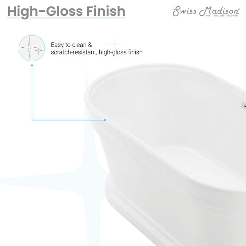 Swiss Madison Santorini 60" Freestanding Tub