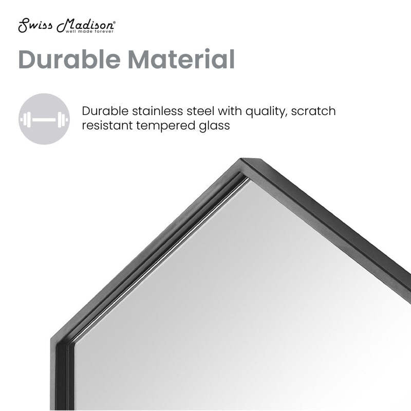 Swiss Madison Annecy 39" Vanity Mirror in Phantom Black