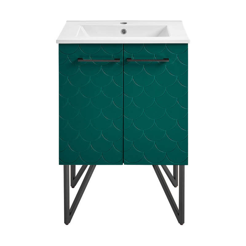 Swiss Madison Annecy 24" Bathroom Vanity in Barracuda Teal