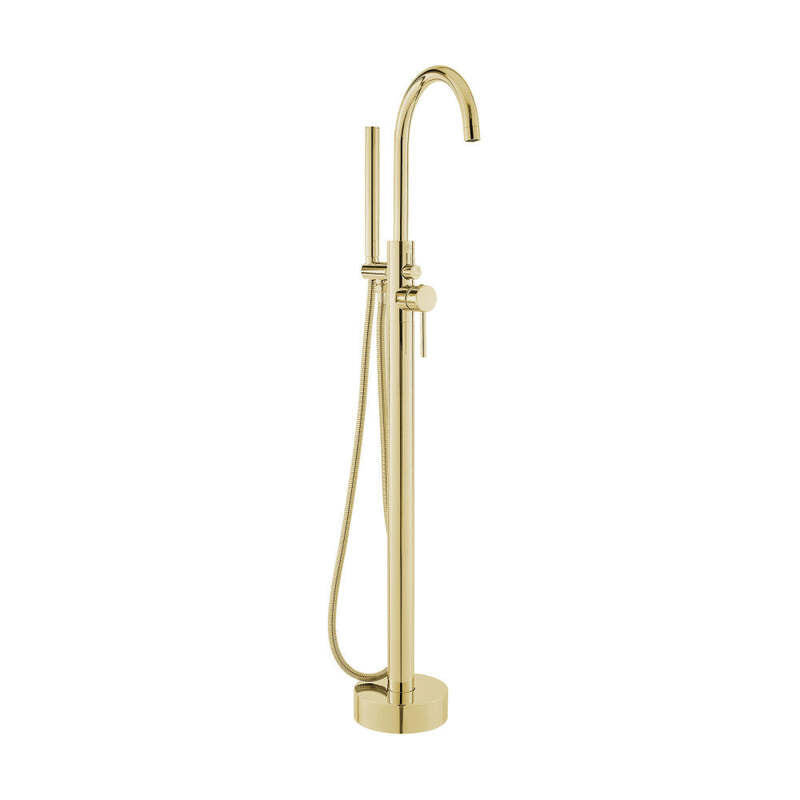 Swiss Madison Ivy Freestanding Bathtub Faucet in Brushed Gold