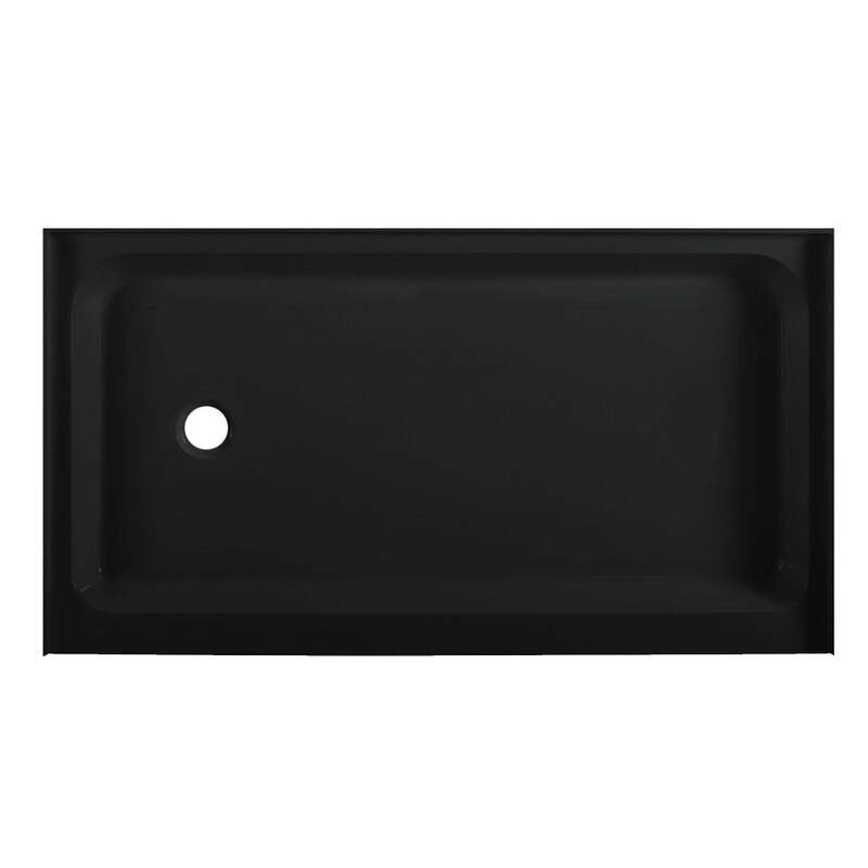 Swiss Madison Voltaire 60 x 36 Acrylic Black, Single-Threshold, Left Drain, Shower Base