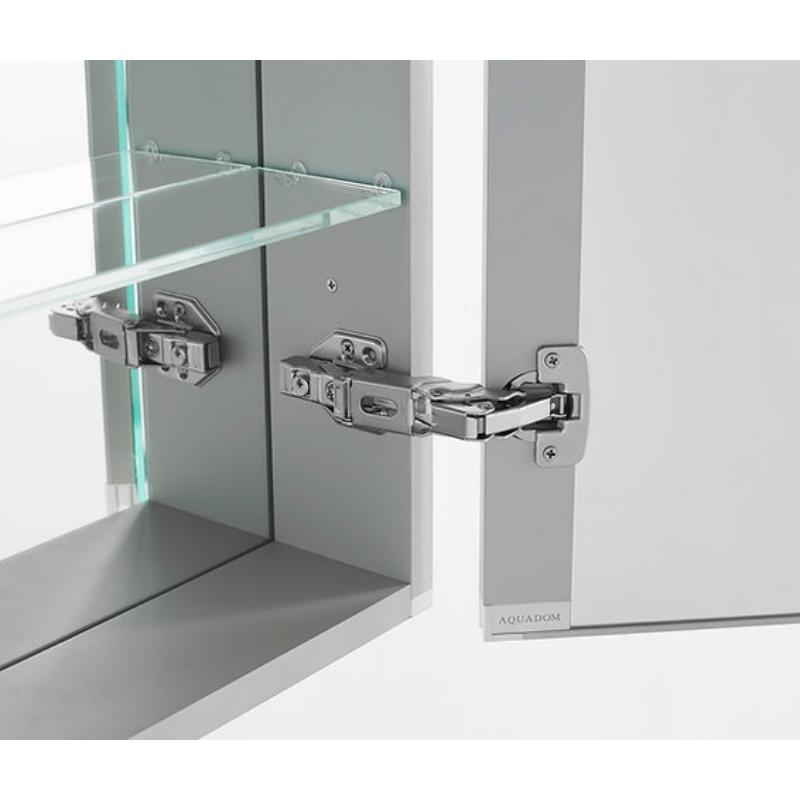 AQUADOM Royale Basic LED Medicine Mirror, Dimmable, Right-Handed, Recessed or Surface 24" x 5" x 30"