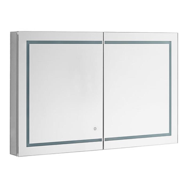 AQUADOM Royale Plus LED Lighted Triple Door Medicine Cabinet, Anti-Fog, Dimmable, Recessed or Surface 40" x 5" x 36"