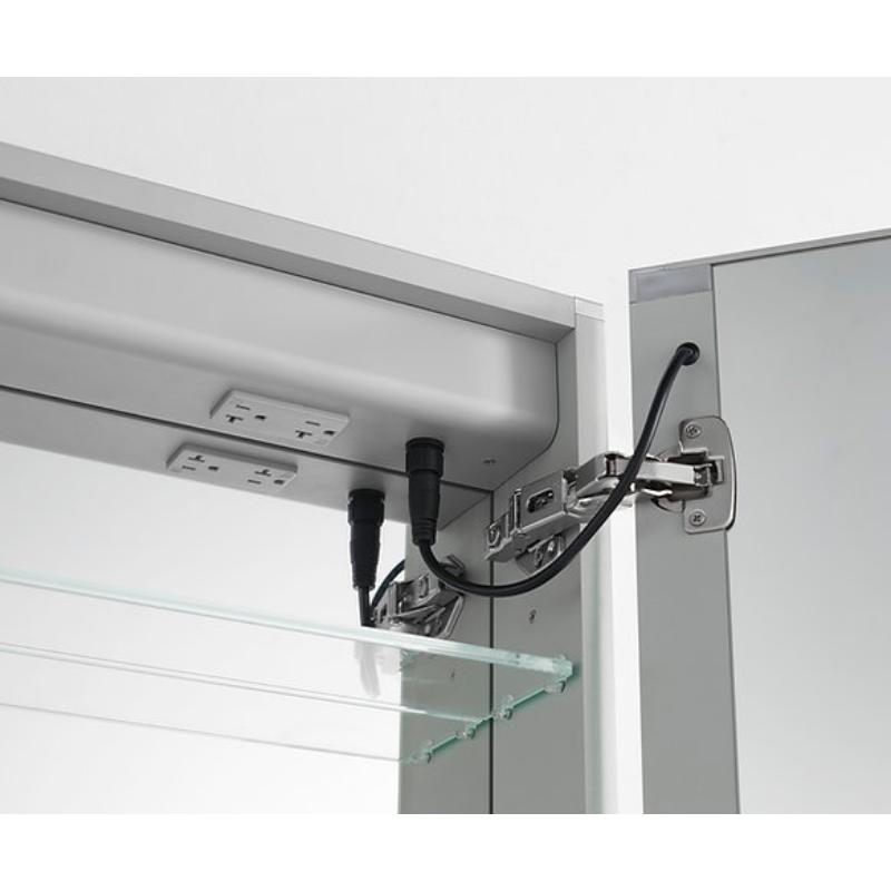 AQUADOM Royale Plus LED Lighted Triple Door Medicine Cabinet, Anti-Fog, Dimmable, Recessed or Surface 40" x 5" x 36"