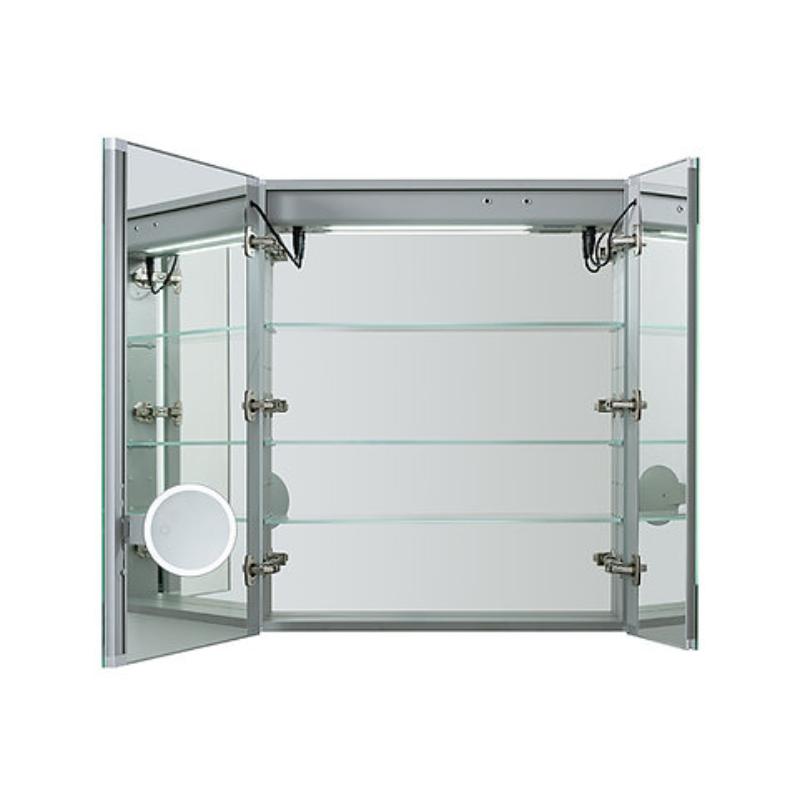 AQUADOM Signature Royale LED Lighted Medicine Cabinet, Anti-Fog, Dimmable, Recessed or Surface 30" x 5" x 30"