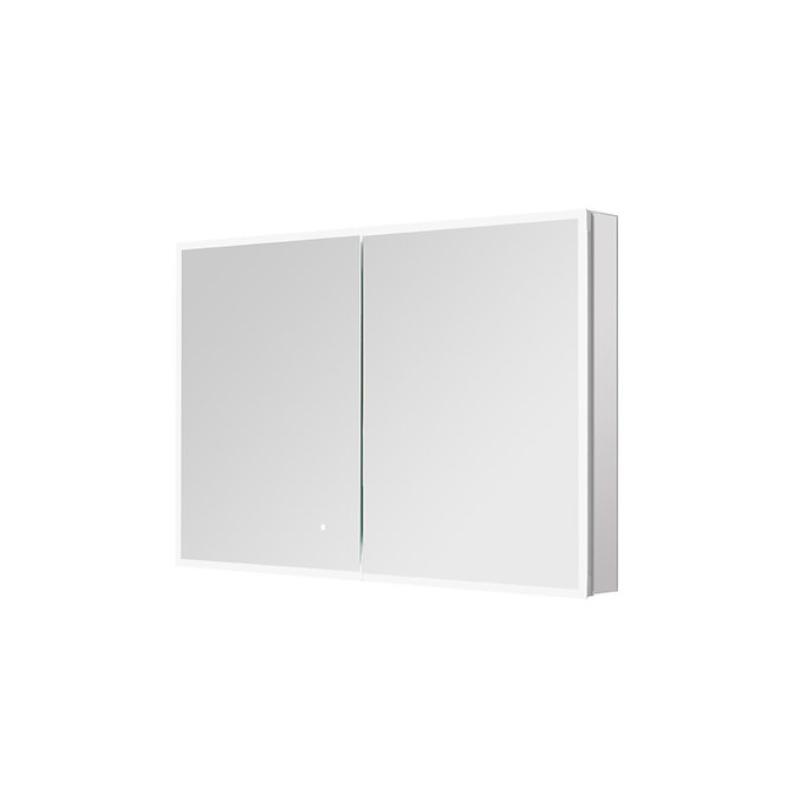 AQUADOM  Edge Royale LED Lighted Medicine Cabinet, Antifog, Dimmable, Recessed or Surface 48" x 5" x 32"