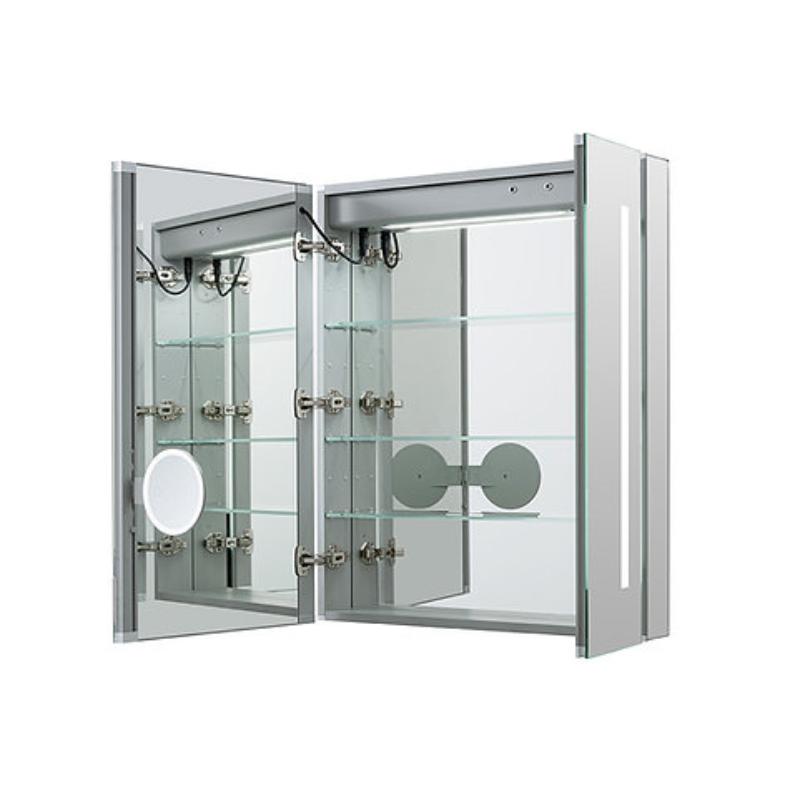 AQUADOM Signature Royale LED Lighted Medicine Cabinet, Anti-Fog, Dimmable, Recessed or Surface 30" x 5" x 30"