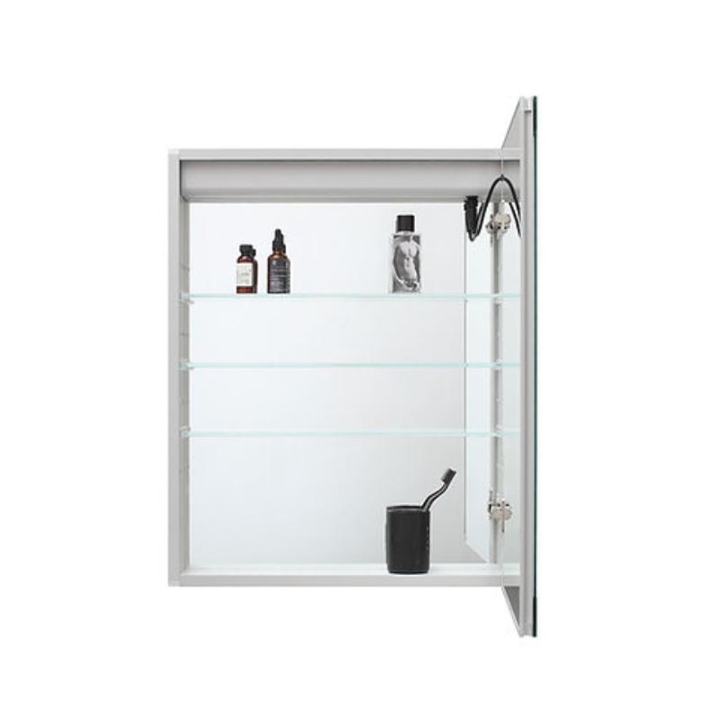 AQUADOM Royale Basic Q LED Medicine Mirror, Right-Handed, Dimmable, Recessed or Surface 24" x 5" x 30"