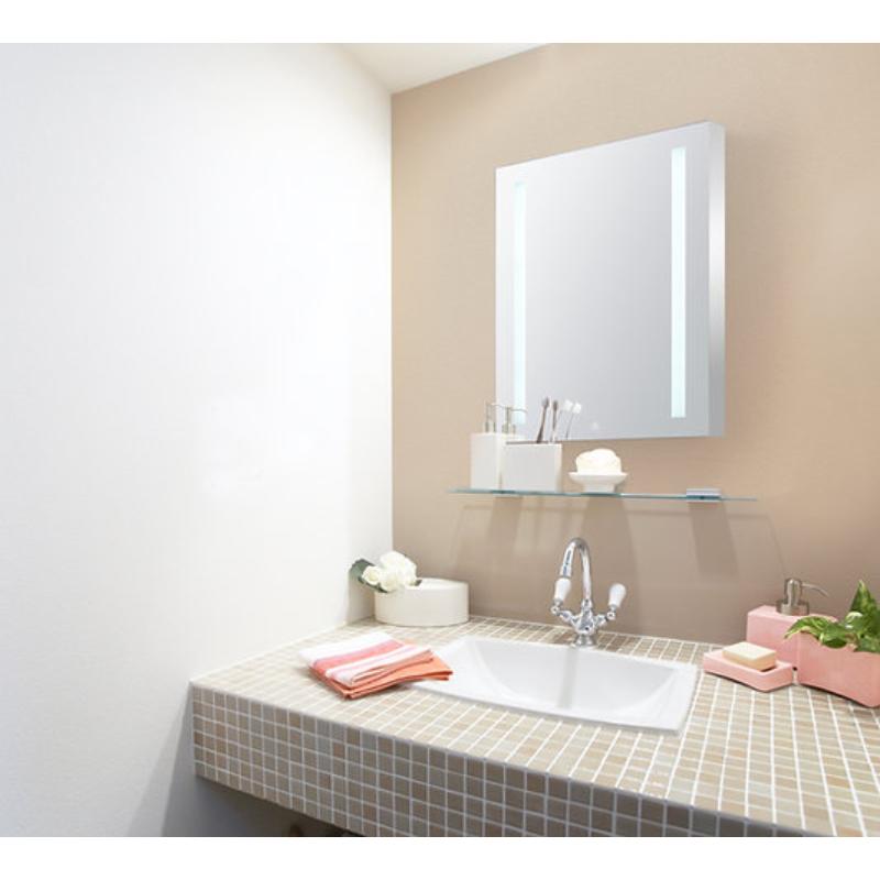 AQUADOM Royale Basic LED Medicine Mirror, Left-Handed, Dimmable, Recessed or Surface 24" x 5" x 30"