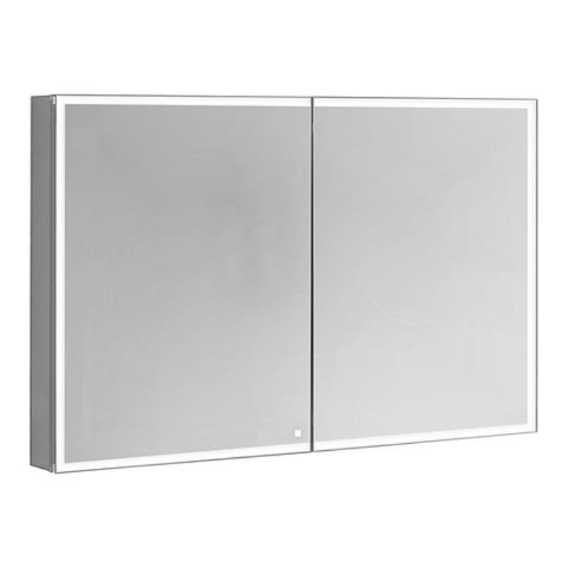 AQUADOM  Edge Royale LED Lighted Medicine Cabinet, Antifog, Dimmable, Recessed or Surface 48" x 5" x 32"