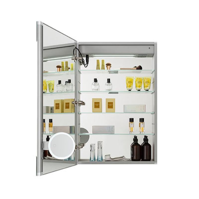 AQUADOM  Edge Royale LED Lighted Medicine Cabinet, Antifog, Dimmable, Right-Handed, Recessed or Surface 24" x 5" x 32"