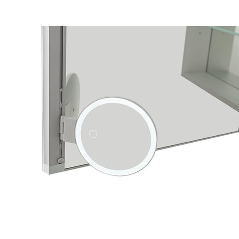 AQUADOM  Edge Royale LED Lighted Triple Door Medicine Cabinet, Antifog, Dimmable, Recessed or Surface 60" x 5" x 32"