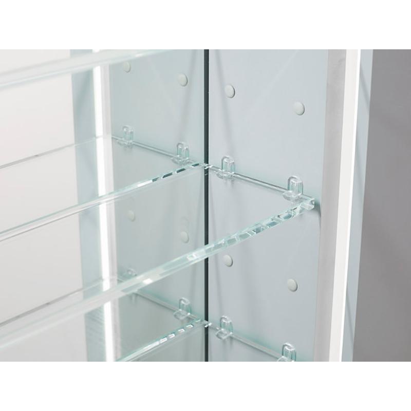 AQUADOM  Edge Royale LED Lighted Medicine Cabinet, Antifog, Dimmable, Left-Handed, Recessed or Surface 20" x 5" x 32"