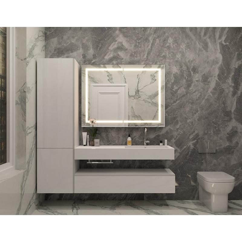 AQUADOM Royale Plus LED Lighted Triple Door Medicine Cabinet, Anti-Fog, Dimmable, Recessed or Surface 40" x 5" x 36"